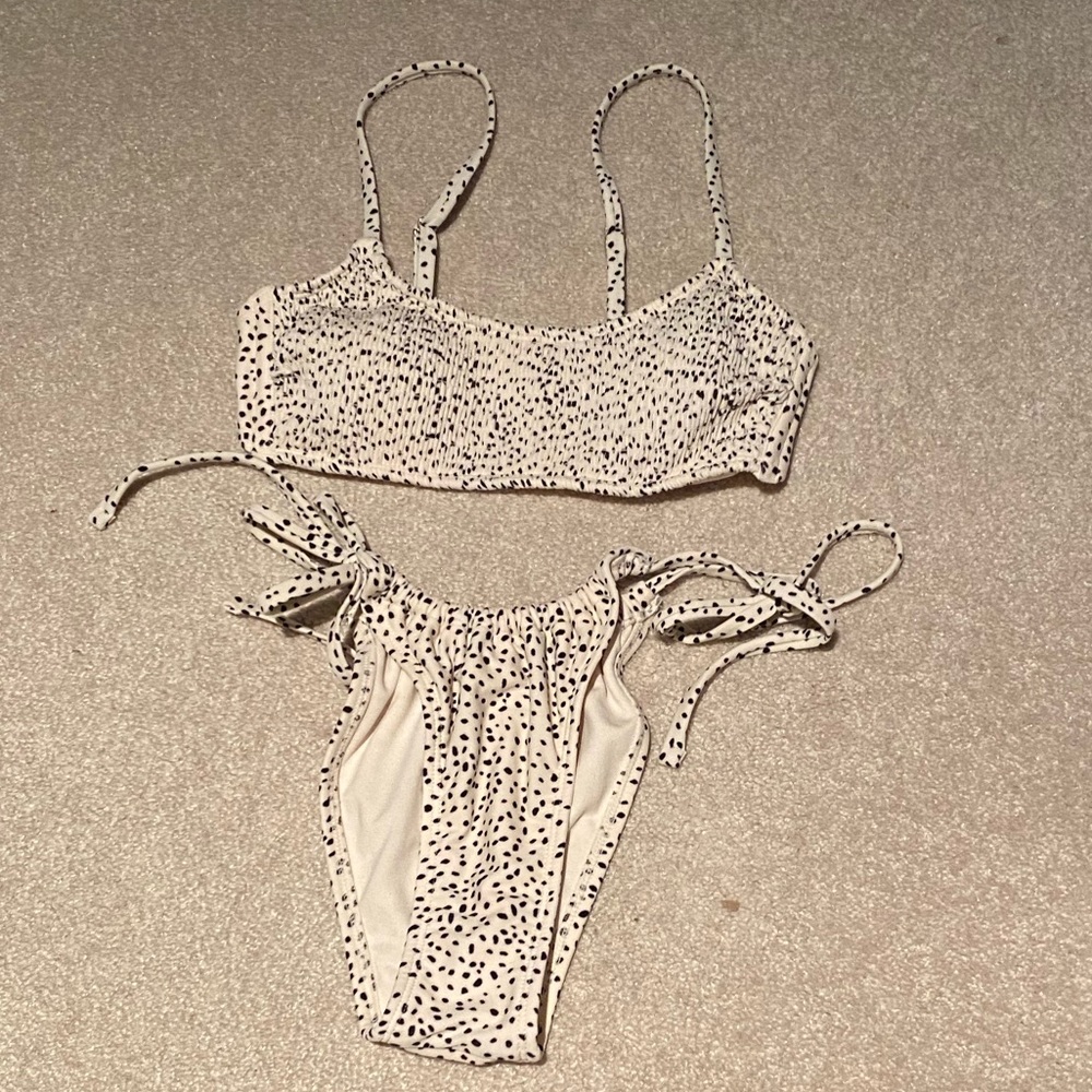 Target Dalmatian print swimsuit (top and bottom)